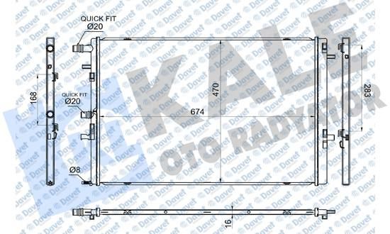 16-3162B Su Radyatoru Brazing Nissan Qashqai 1.5 Dci 2018- / Renault Kadjar 1.5 Bluedci 2018-